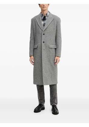 Trussardi herringbone pattern coat - Grey