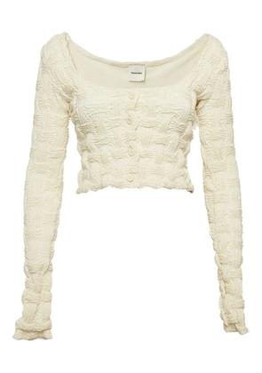 Nanushka seersucker button top - Neutrals
