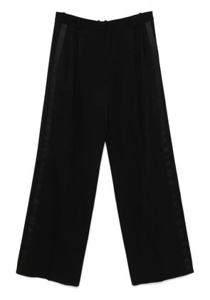 Saint Laurent wide-leg grain de poudre trousers - Black
