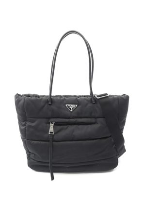 Prada Pre-Owned 2010s triangle-logo shoulder bag - Black