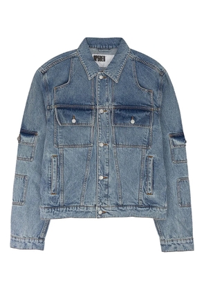 SP5DER flap-pocket denim jacket - Blue