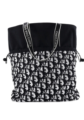 Christian Dior Pre-Owned Reversible Oblique Terry Cotton and Oblique Technical Nylon tote bag - Black