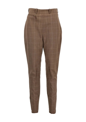Hermès Pre-Owned checked trousers - Brown