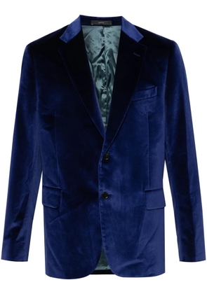 Paul Smith single-breasted velvet blazer - Blue