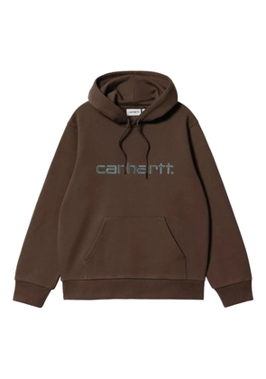 Carhartt WIP logo-embroidered hoodie - Brown