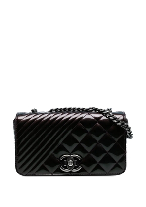 CHANEL Pre-Owned 2014-2015 Small Patent Coco Boy Flap shoulder bag - Purple