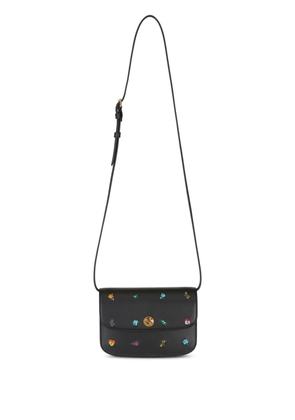 ETRO Essential floral-embroidered mini shoulder bag - Black