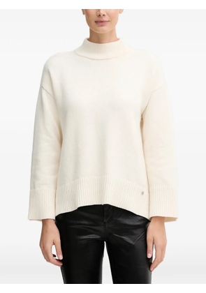 DKNY Ribbed high-neck sweater - Neutrals