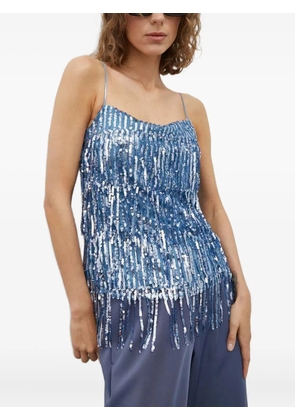 SAMSOE SAMSOE sequin fringed top - Blue
