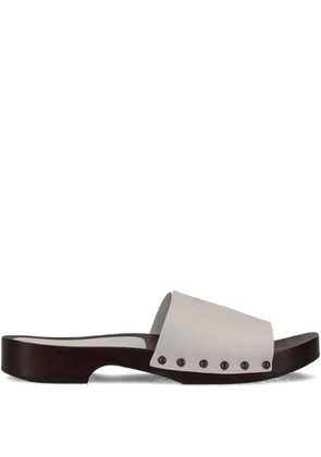 LA ROSE leather sandals - White