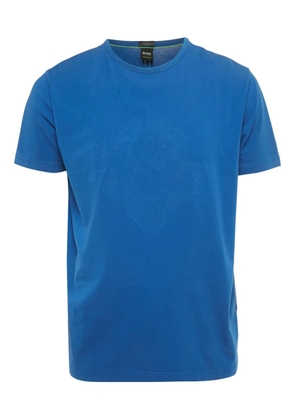 BOSS logo-embossed T-shirt - Blue