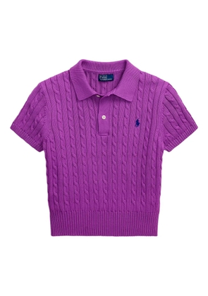 Polo Ralph Lauren cable-knit polo top - Purple