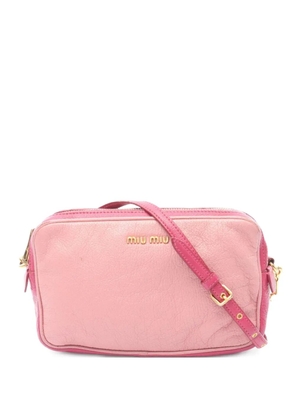 Miu Miu Pre-Owned 00s midi Madras shoulder bag - Pink