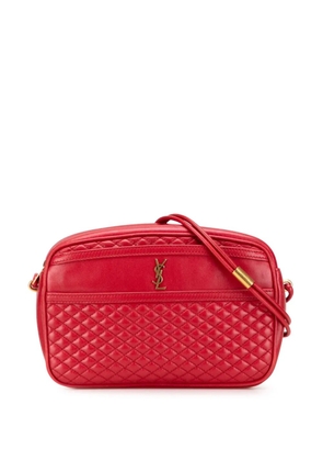 Saint Laurent Pre-Owned 2020 Quilted Lambskin Victoire Camera Bag crossbody bag - Red