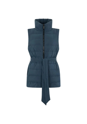 Moorer belted puffer gilet - Blue