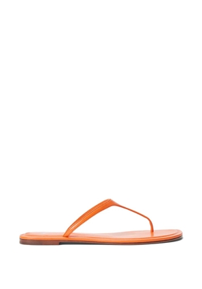 Polo Ralph Lauren debossed leather thong sandals - Orange