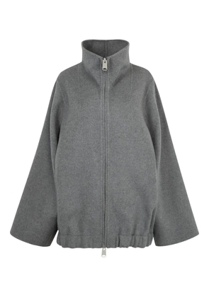 KHAITE Garret high-neck zip-front jacket - Grey