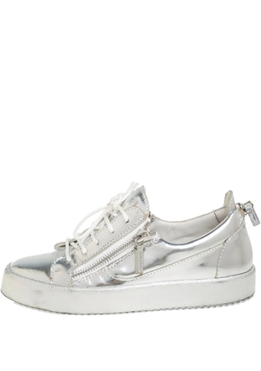 Giuseppe Zanotti Vintage leather sneakers - Silver