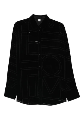 TOTEME velvet shirt - Black