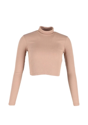 Reformation ribbed turtleneck cropped sweater - Neutrals