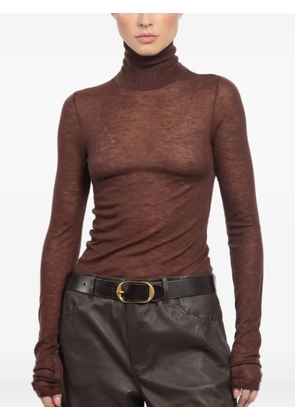 Sprwmn turtleneck long-sleeve top - Brown