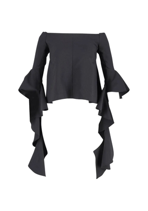 Ellery Delores off-shoulder ruffle-sleeves top - Black