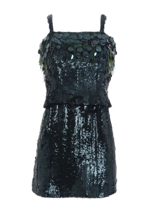 Vintage Pre-owned sequined mini dress - Green