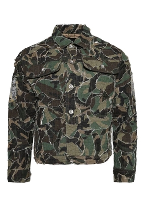 Who Decides War camouflage-print shirt jacket - Green