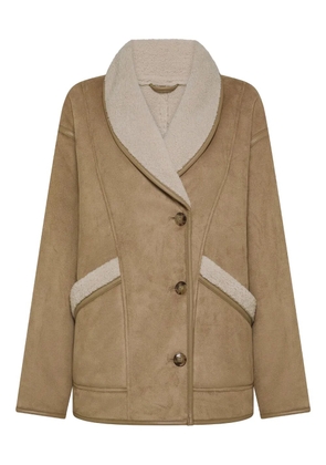 Seventy faux-shearling-collar jacket - Neutrals