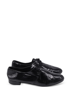 Prada Pre-Owned lace-up patent loafers - Black
