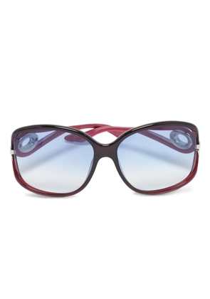Christian Dior Pre-Owned oversized sunglasses - Red