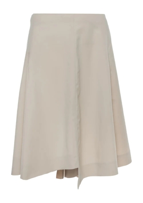 Saint Laurent Pre-Owned asymmetrical wool skirt - Neutrals