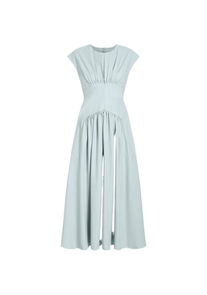 Proenza Schouler White Label Nyssa ruched-detail maxi dress - Blue