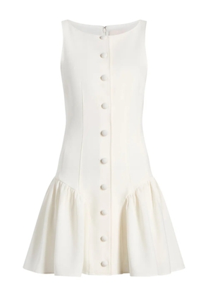 Cinq A Sept button-front ruffled dress - White
