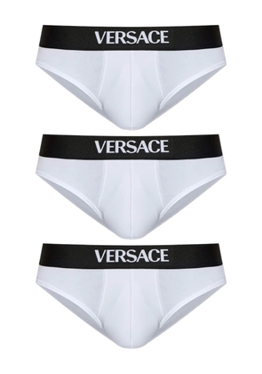 Versace logo-band briefs (pack of three) - White
