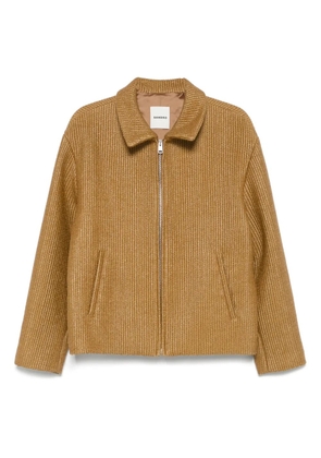 SANDRO zip-up bomber jacket - Brown