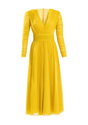 Ana Radu long-sleeved midi dress - Yellow