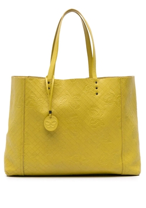 Bottega Veneta Pre-Owned 2012-2025 Leather Intrecciomirage Butterfly tote bag - Yellow