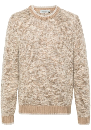 Canali marl-knit sweater - Brown