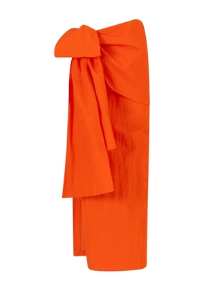 Rosie Assoulin silk midi skirt - Orange