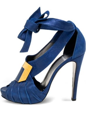 Pierre Hardy Pre-owned 120mm pleated sandals - Blue