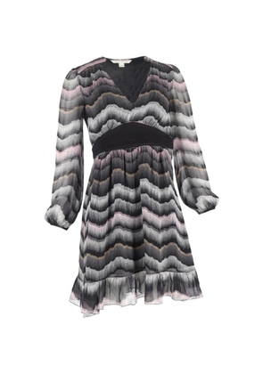 Diane Von Furstenberg Vintage Lizbeth puff-sleeve silk mini dress - Black