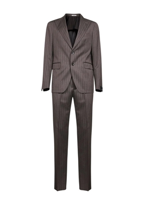 Tagliatore pinstripe two-button suit - Brown