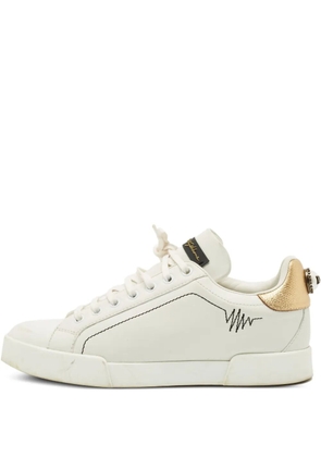 Dolce & Gabbana Pre-Owned Portofino leather sneakers - White