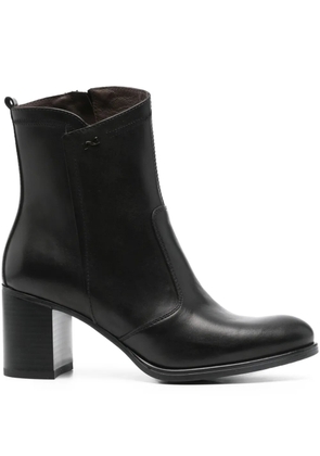 NERO GIARDINI 70mm zip-detail block-heel boots - Black