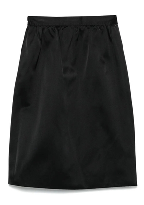 Saint Laurent Pre-Owned 1970s duchess-satin midi skirt - Black