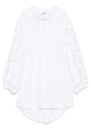 DONDUP broderie-anglaise mini dress - White