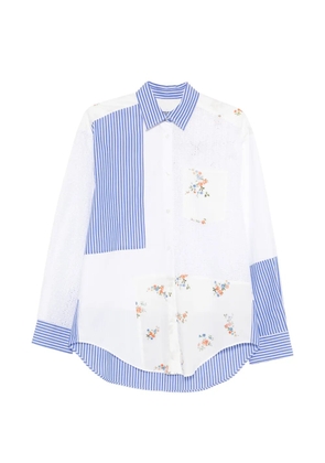 MSGM striped-pattern long-sleeve shirt - White