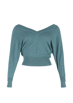 Isabel Marant Vintage v-neck wool top - Blue