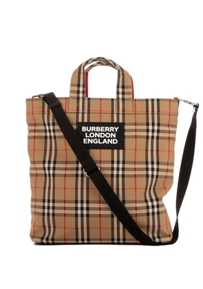 Burberry Pre-Owned check-pattern tote bag - Neutrals